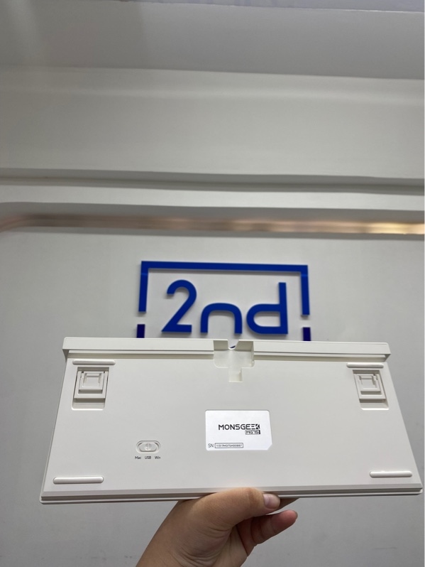 Bàn phím MonsGeek mg75 - 1 mode dây - Màu trắng hồng - Ngoại hình 98% - Fullbox