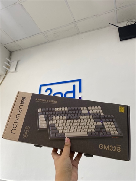 Bàn phím Newmen GM328 - Màu trắng xám - Ngoại hình 98% - Red Switch - Fullbox