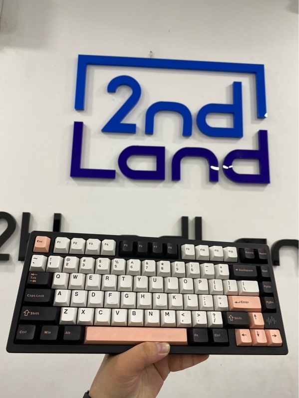 Bàn phím PMO Wave75 bản tạ gương - 3 mode kết nối: 1 receiver,1 dây usb-c - Màu đen - Ngoại hình 98% - Kèm 1 dây