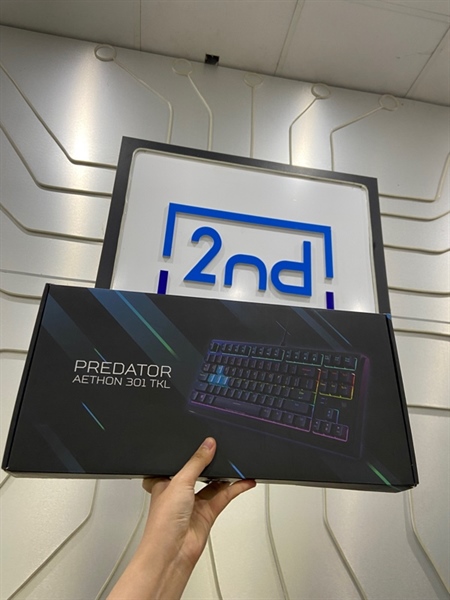 Bàn phím Predator Aethon TKL 301 - Màu đen - Ngoại hình: 97% - Nút A,S,D tróc sơn - FullBox