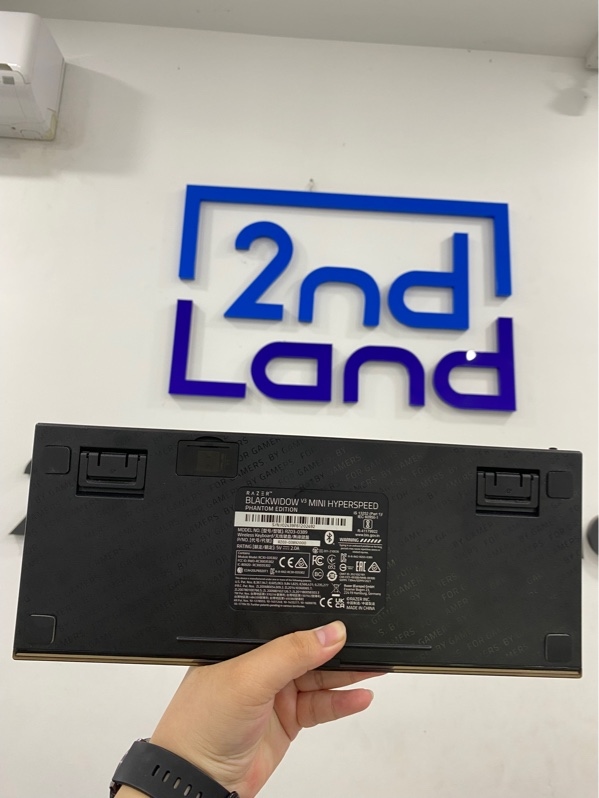 Bàn phím Razer Blackwidow V3 mini hyperspeed phantom edition - 2 mode - Màu đen - Ngoại hình 98% - Kèm box, dây sạc