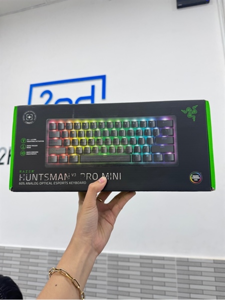 Bàn phím Razer Hunts Man V3 Pro Mini - 1 mode dây - Màu đen - Ngoại hình 98% - Fullbox