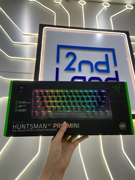 Bàn phím Razer Huntsman V3 Pro Mini - 1 Mode dây - Analog optical switch gen 2 - Led rgb - Màu đen - Ngoại hình: 98% - FullBox