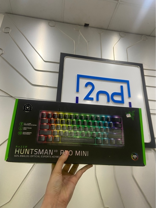Bàn phím Razer Huntsman V3 Pro Mini - Razer switch gen 2 - 1 Mode dây - Màu đen - Ngoại hình: 98% - FullBox