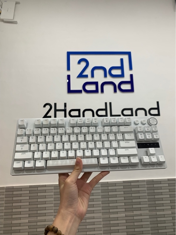 Bàn phím Razer Huntsman V3 Pro TKL - 1 mod dây - Màu trắng - Ngoại hình: 97% - Box + kê tay - Không dây