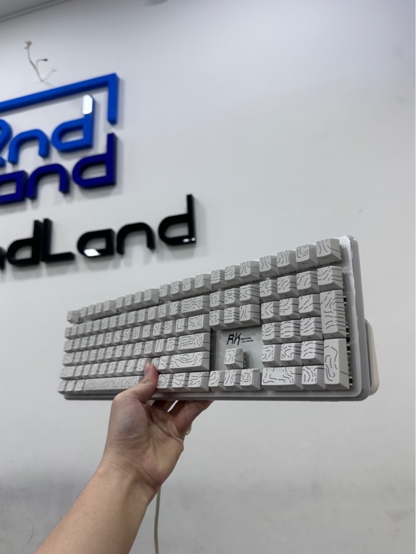 Bàn phím RK Royal Kludge RK918 - 1 mode : dây - Màu trắng - Ngoại hình 97% - Đã thay full keycap - Body