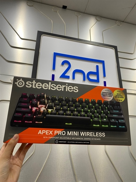 Bàn phím Steel Series Apex Promini Wireless - Màu đen - Ngoại hình: 99% - FullBox