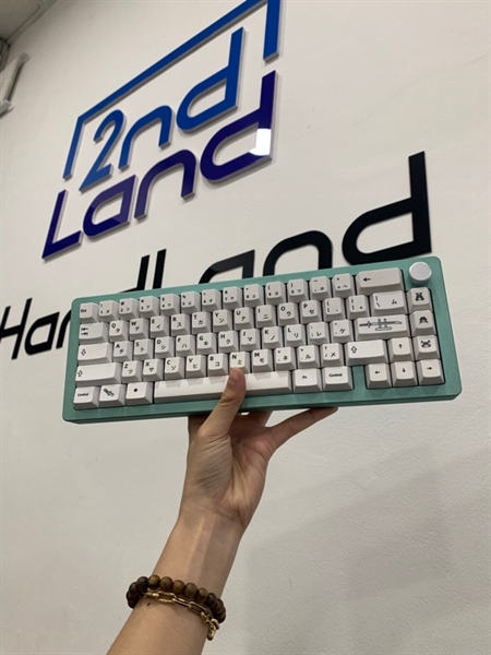 Bàn phím Sugar 65 - 1 mod dây - Màu xanh lá - Ngoại hình: 98% - Kèm bộ switch akko creamy cyan