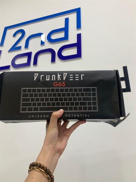 Bàn phím từ HE DrunkDeer G65 - Rapid Trigger compact - 1 mode dây - Màu trắng - Ngoại hình: 97% - Box