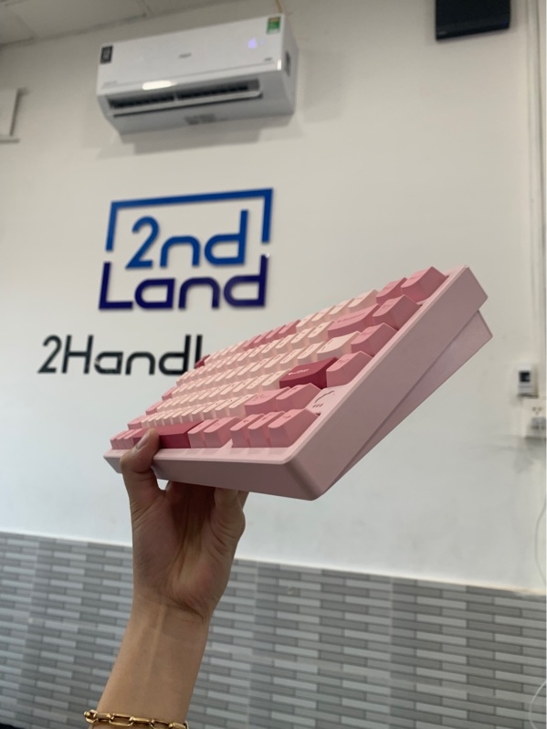 Bàn phím Wobkey rainy 75 - 3 mod - Màu hồng - Ngoại hình: 98% - Fullbox