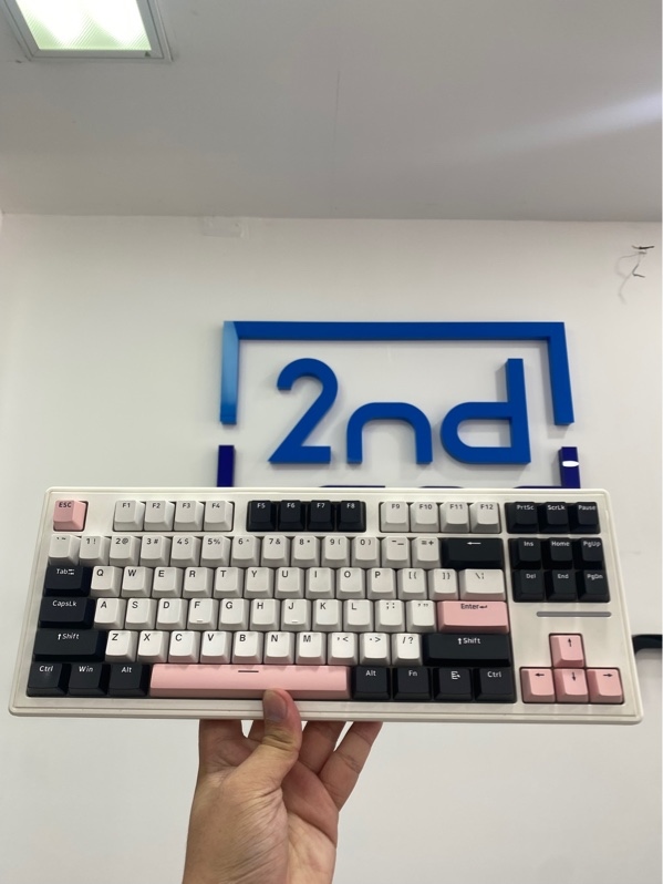 Bàn phím Xinmeng M87 Pro - 3 mode - Màu kem - Ngoại hình: 97% - Ố vàng - Kèm dây - Bluetooth - Receive