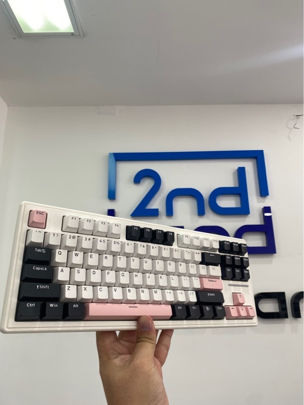 Bàn phím Xinmeng M87 Pro - 3 mode - Màu kem - Ngoại hình: 97% - Ố vàng - Kèm dây - Bluetooth - Receive