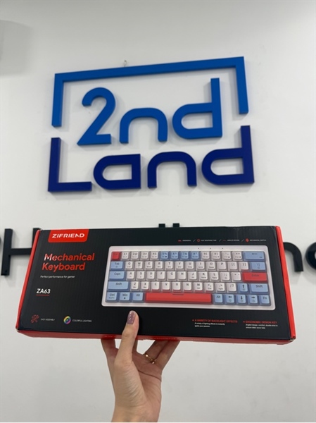 Bàn phím ZiFriend - Model ZA63 Pro - 3 mode - Màu vàng - Ngoại hình 98% - FullBox