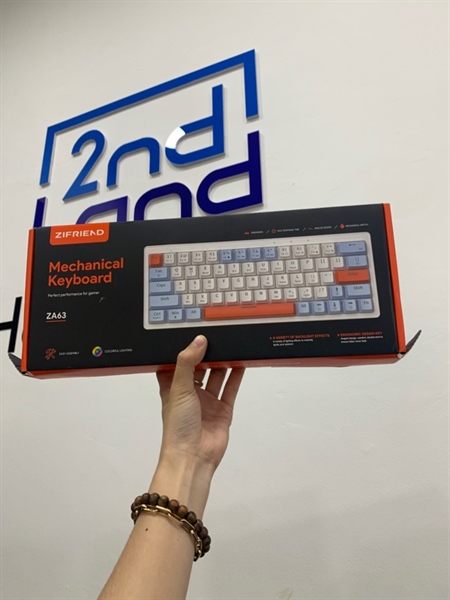 Bàn phím Zifriend ZA63 Pro - 3 mode - Màu trắng - Ngoại hình: 97% - Fullbox