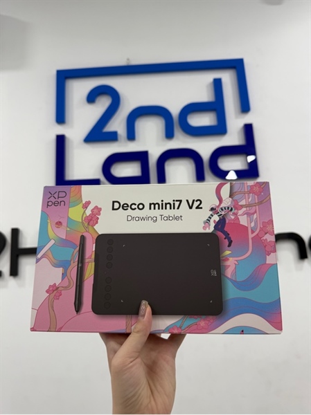 Bảng vẽ điện tử Deco Mini 7 V2 - Màu đen - Ngoại hình 98% - Box , thiếu kẹp bút
