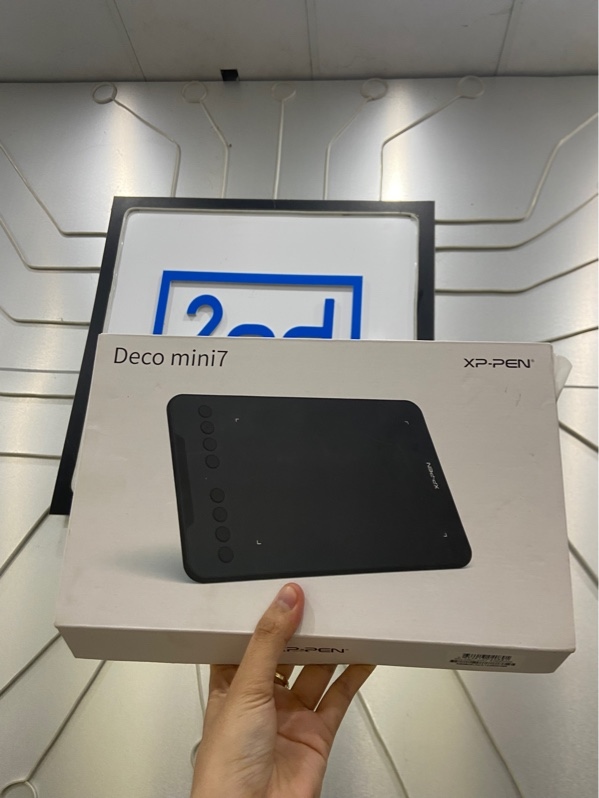 Bảng vẽ điện tử XP-Pen Deco Mini7 V1 - Màu đen - Ngoại hình: 98% - FullBox
