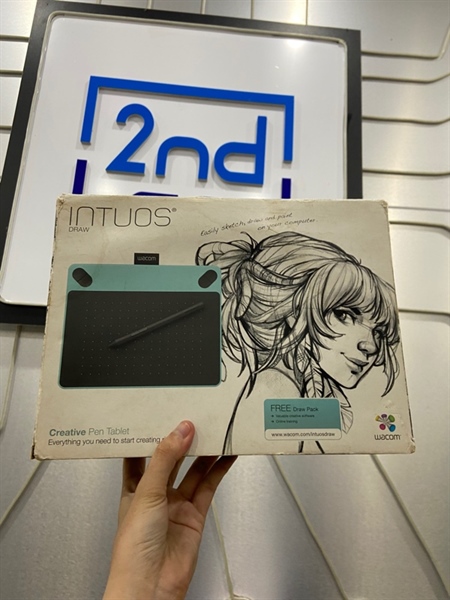 Bảng vẽ Wacom Intous Draw CTL490 - Màu xanh ngọc - Ngoại hình: 98% - FullBox 2