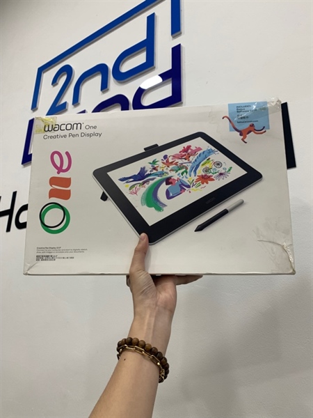 Bảng vẽ Wacom One DTC 133 - Màu trắng - Ngoại hình: 97% - Màn xước - Fullbox