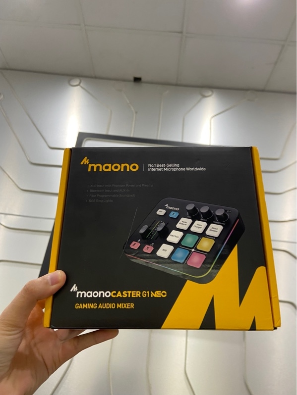 Bộ Audio interface Maonocaster G1 Neo - Màu đen - Ngoại hình: 98% - Kèm Box + 1 dây nguồn + 1 dây 3.5mm