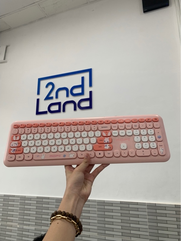 Bộ bàn phím và chuột không dây Mofii 666 - Màu hồng - Ngoại hình: 98% - Kèm box