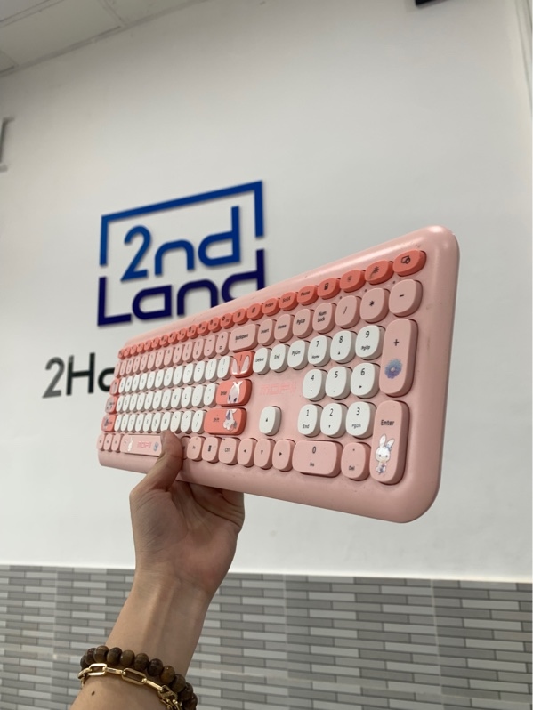 Bộ bàn phím và chuột không dây Mofii 666 - Màu hồng - Ngoại hình: 98% - Kèm box