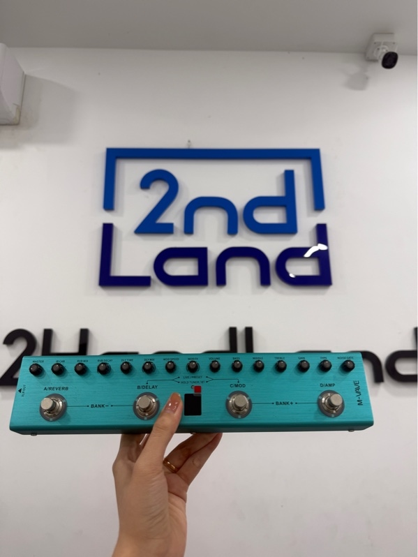 Bộ chuyển đổi đa hiệu ứng cho guitar điện M-VAVE Tank-G - Màu xanh - Ngoại hình 98% - Kèm Box