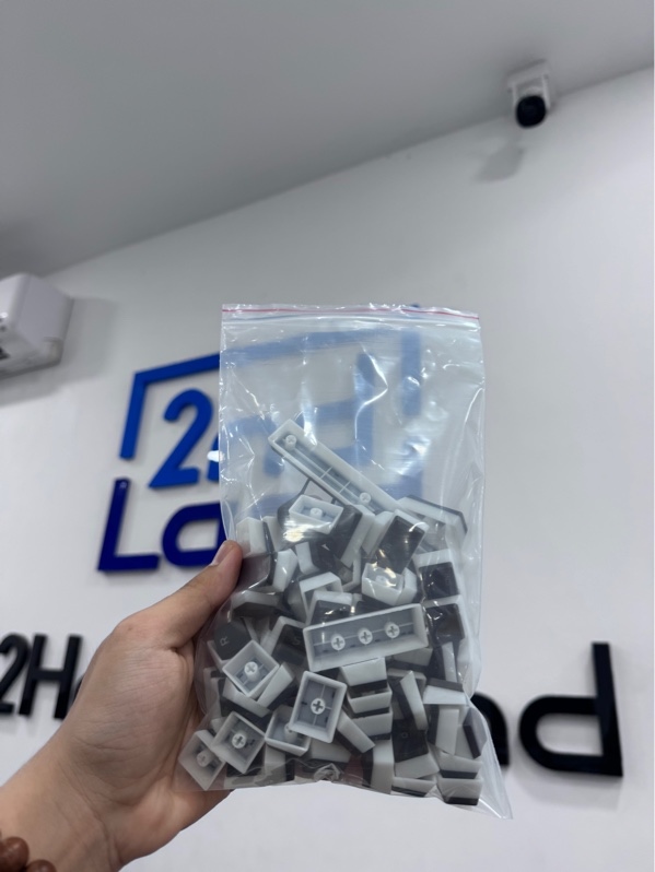 Bộ keycaps HyperX Pudding keycaps full key set - Màu đen trắng - không có hộp đựng keycaps - kèm box