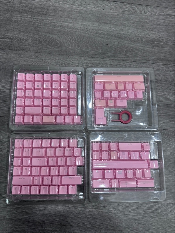 Bộ keycpas Razer PBT keycaps upgrade set - Màu hồng - Ngoại hình 98% - Fullbox