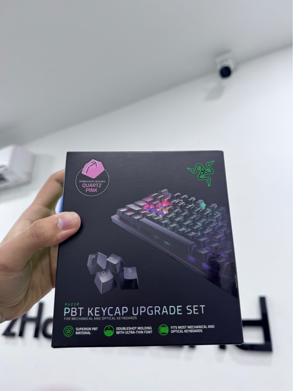 Bộ keycpas Razer PBT keycaps upgrade set - Màu hồng - Ngoại hình 98% - Fullbox