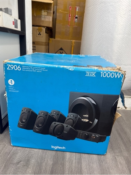 Bộ loa Logitech Bluetooth Z906-5.1 Surround Sound Speaker System - Màu đen - Ngoại hình 97% - Loa gỉ sét - Kèm Box , đủ phụ kiện