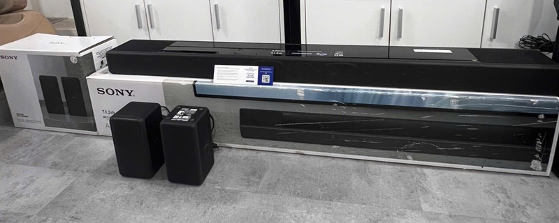 Bộ Loa thanh Sony HT-A7000 500W + Cặp loa sau không dây Sony SA-RS3S 100W + Loa siêu trầm không dây Sony SA-SW5 300W - Màu đen - Ngoại hình 98% - Kèm Box + Dây nguồn + Remote 3