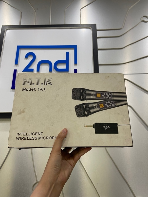 Bộ Micro M.T.K 1A+ - Màu xám - Ngoại hình: 97% - Có 1 mic mất đệm cao su - FullBox