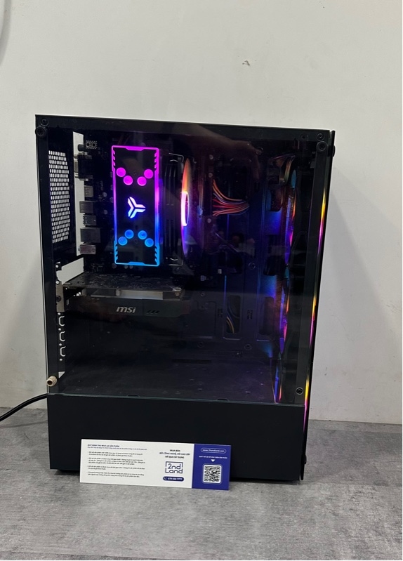 Bộ PC Main ASRock H410M-HDV - i5 10400F Card MSI RX 560 4GB - 1 thanh ram Kingbank 16gb DDR4 256GB (76%) - Case Viettech G7 Hero - Nguồn 500W Raidmax RX-500Xt - Ngoại hình 97% - Case thiếu miếng che lưng, Card rỉ sét theo thời gian sử dụng - Kèm nguồn