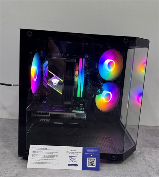 Bộ PC Main H610M4-PLUS - Chip i3 12100f - Card MSI Geforce GTX 1650 4GB , ram 16GB ( x2 Centaur Ragnarok Pro RGB 8GB bus 3200 DĐR4), 256GB SSD - Tản Nhiệt Khí CPU Jungle Leopard K400 RGB - Nguồn VSP Delta 550W - 3 fan led RGB - Kèm nguồn