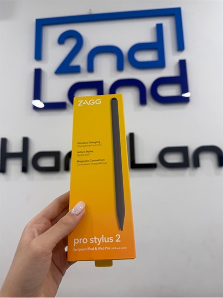 Bút Zagg Pro Stylus 2 for iPad iPad pro (2018 and newer) - Màu đen - Ngoại hình 98% - Kèm Box , sạc , 1 ngòi