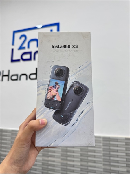 Camera Insta 360 X3 - bản đơn - Màu đen - Ngoại hình 97.5% - Xước kính nhẹ, pin phồng nhẹ - Box