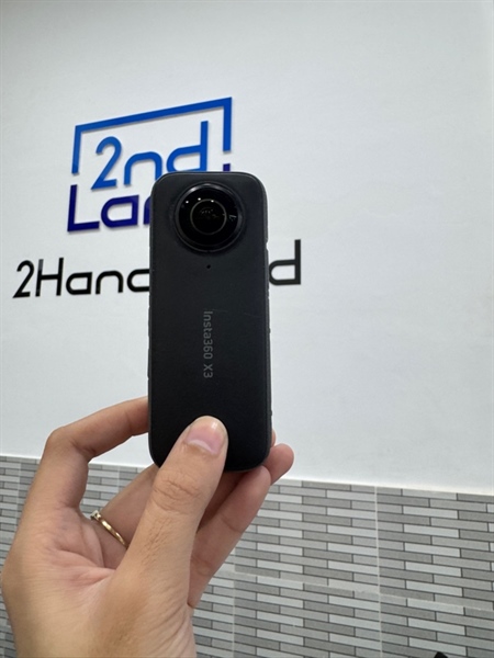 Camera Insta 360 X3 - bản đơn - Màu đen - Ngoại hình 97.5% - Xước kính nhẹ, pin phồng nhẹ - Box 3