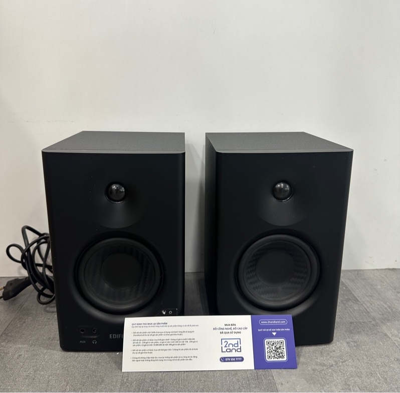 Cặp Loa kiểm âm Edifier MR4 - Công suất 42W - Màu đen - Ngoại hình 97% - Kèm box + Dây kết nối + Nguồn