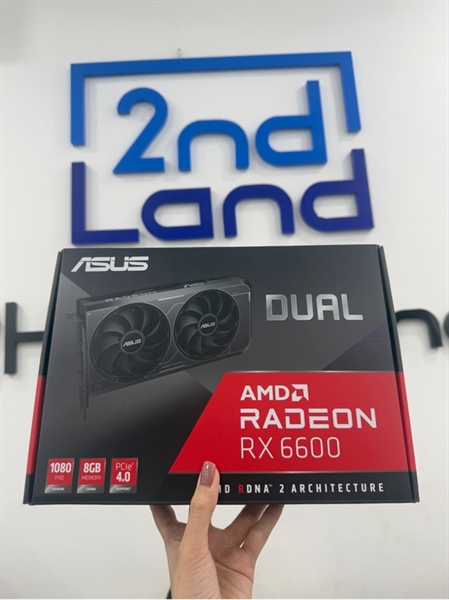 Card đồ họa Asus AMD Radeon RX6600 - 8GB - V3 - Màu đen - Ngoại hình 98% - Kèm Box
