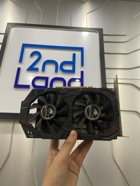 Card đồ họa Colorful Geforce - GTX 1050 Ti - 4GB - 3 Mode: HDMI + DLP + DVI - Màu đen - Ngoại hình: 97% - Bụi nhiều - Body