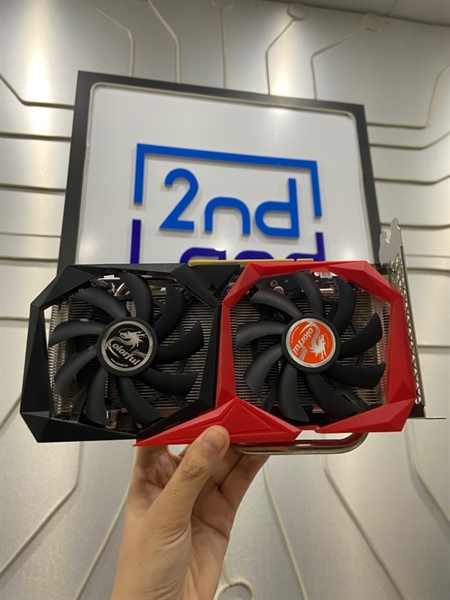 Card đồ họa Colorful GTX 1650 NB 4GB 2 Fan QSD - 3 Cổng : HDMI + DVI + DP - Màu đen - Ngoại hình: 98% - Body