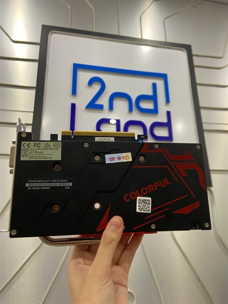 Card đồ họa Colorful GTX 1650 NB 4GB 2 Fan QSD - 3 Cổng : HDMI + DVI + DP - Màu đen - Ngoại hình: 98% - Body 1