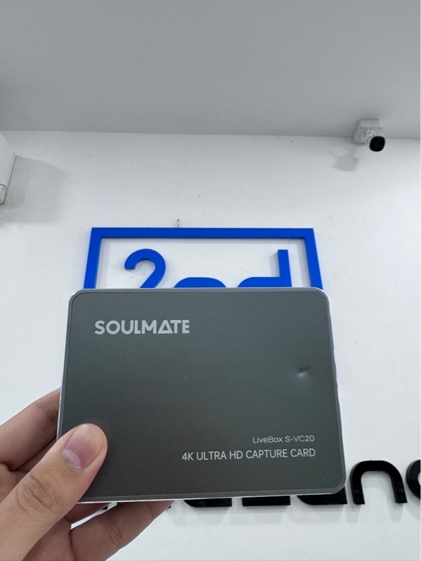 Card ghi hình Soulmate LiveBox S-VC20 4K Ultra HD Capture Card - Màu xám - Ngoại hình 97% - Trầy, móp hở vỏ - Kèm cáp