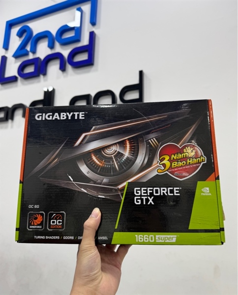 Card màn hình Gigabyte GeForce GTX 1660 Super OC 6G - Màu đen - Ngoại hình 97% - Kèm box 3