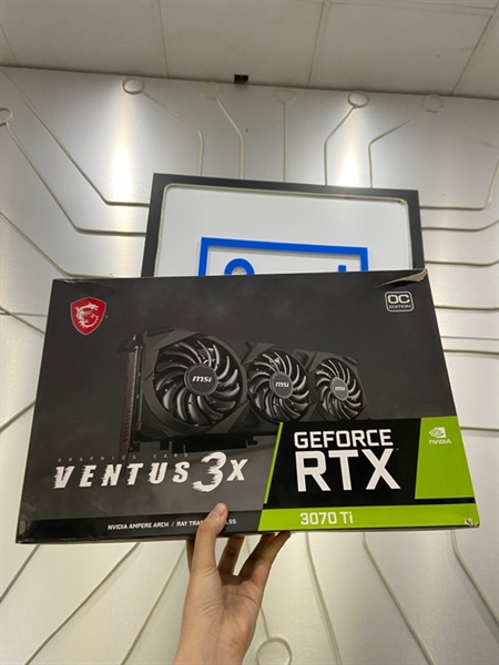 Card màn hình Ventus 3X Gerforce RTX 3070 Ti - 8GB OC DDR6 - Màu đen - Ngoại hình: 98% - Kèm Box