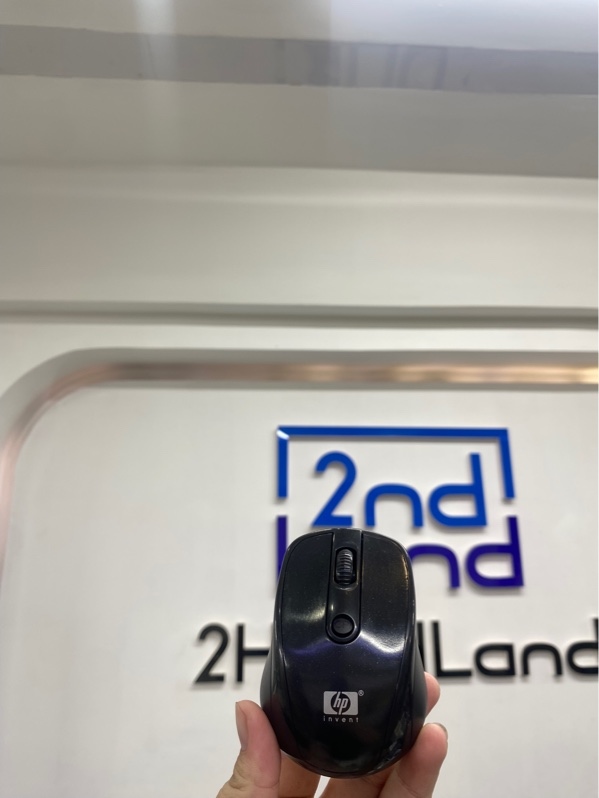 Chuột 2.4GHz Wireless Mouse HP Invent - Màu đen - Ngoại hình 98% - Bị lỗm nút giữa - Kèm reciever