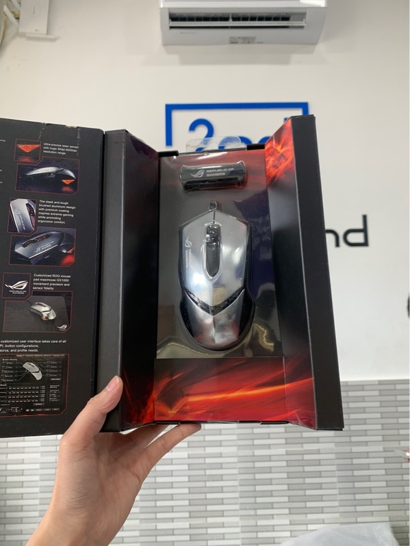 Chuột Asus GX100 Eagle eye - Màu bạc - Ngoại hình: 98% - Fullbox