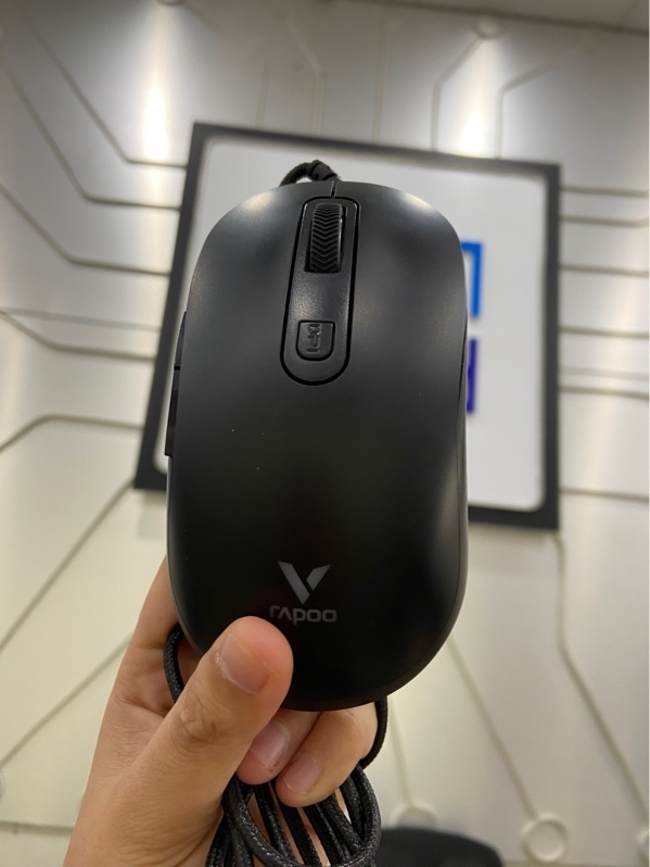 Chuột chơi game có dây Rapoo V16RGB - 1 mode dây - Màu đen - Ngoại hình: 97.5% - Kèm Box