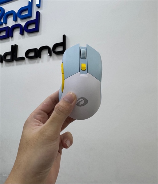 Chuột chơi game không dây Dareu EM901X RGB - 2 mode : Dây , receiver - Màu xanh trắng - Ngoại hình 97% - Kèm receiver + Dock sạc + Dây kết nối