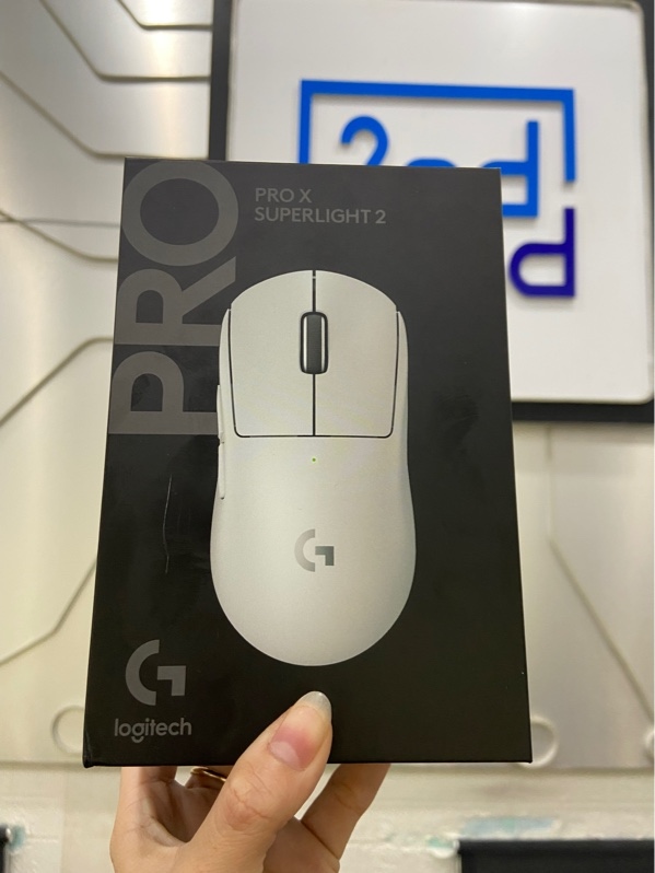 Chuột chơi Game không dây Logitech G Pro X Superlight 2 - Màu trắng - 2 Mode (Dây, 2.4Hz) - Ngoại hình: 98% - Fullbox